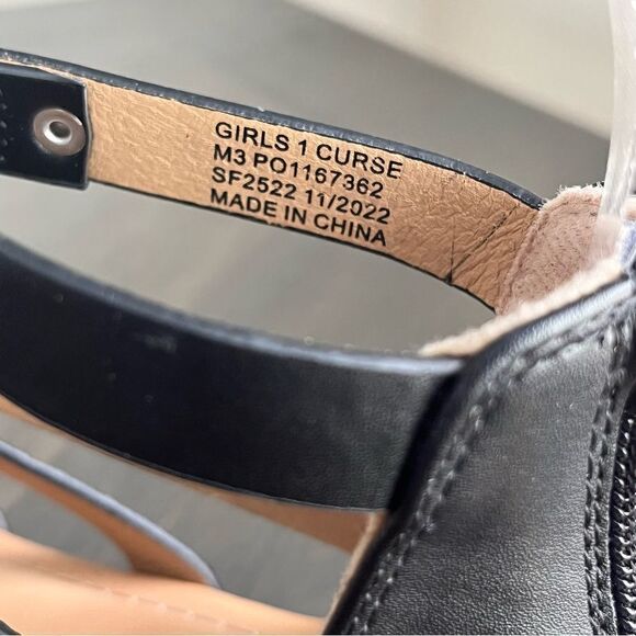 DOLCE VITA Girl’s Curse Gladiator Sandals in Black Size 1 NEW - Picture 14 of 16